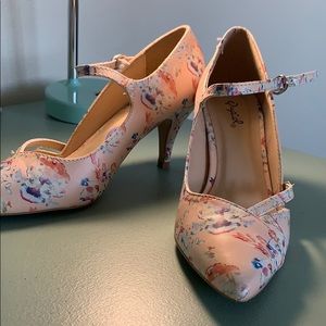 Pink Flowery Heels